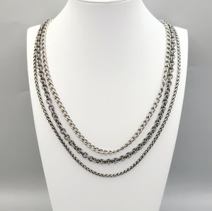 David Yurman Three Row Chain Necklace